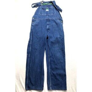 LIBERTY Bib Overall Jeans Men 36x30 Relaxed Baggy Denim Blue Work Garden Farm